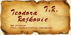 Teodora Rajković vizit kartica